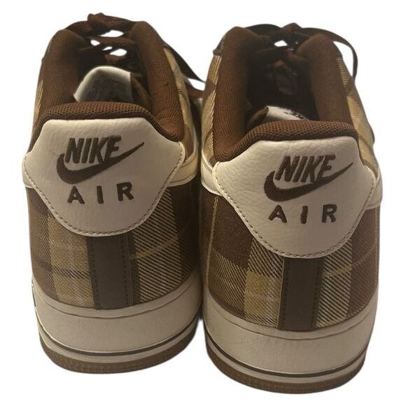 Nike Air Force 1 '07 LX Sneakers Brown Plaid Cacao US 15 Fall Streetwear Rare - Picture 3 of 12